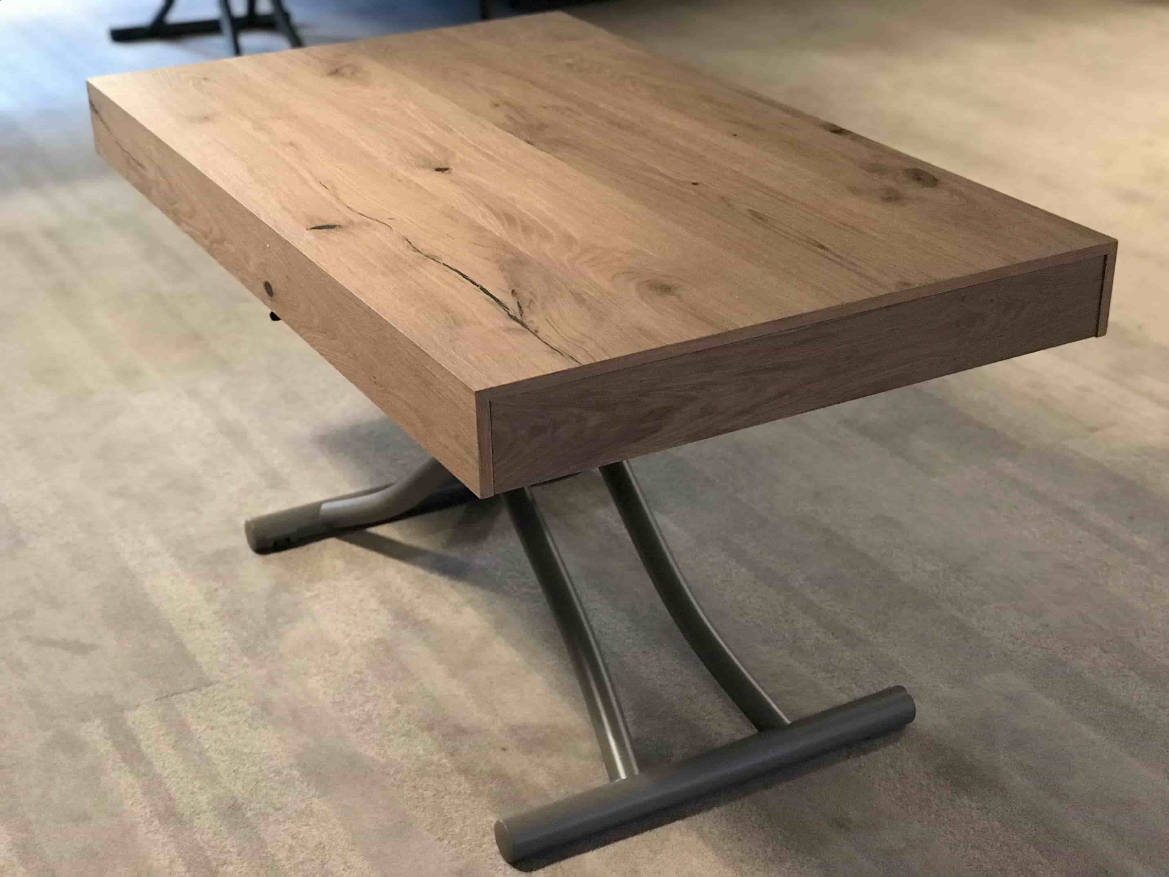 The Allwood with Oak Top with Taupe Legs